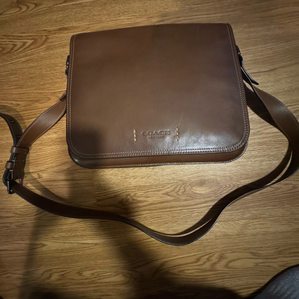 Brown Coach, leather shoulder bag
